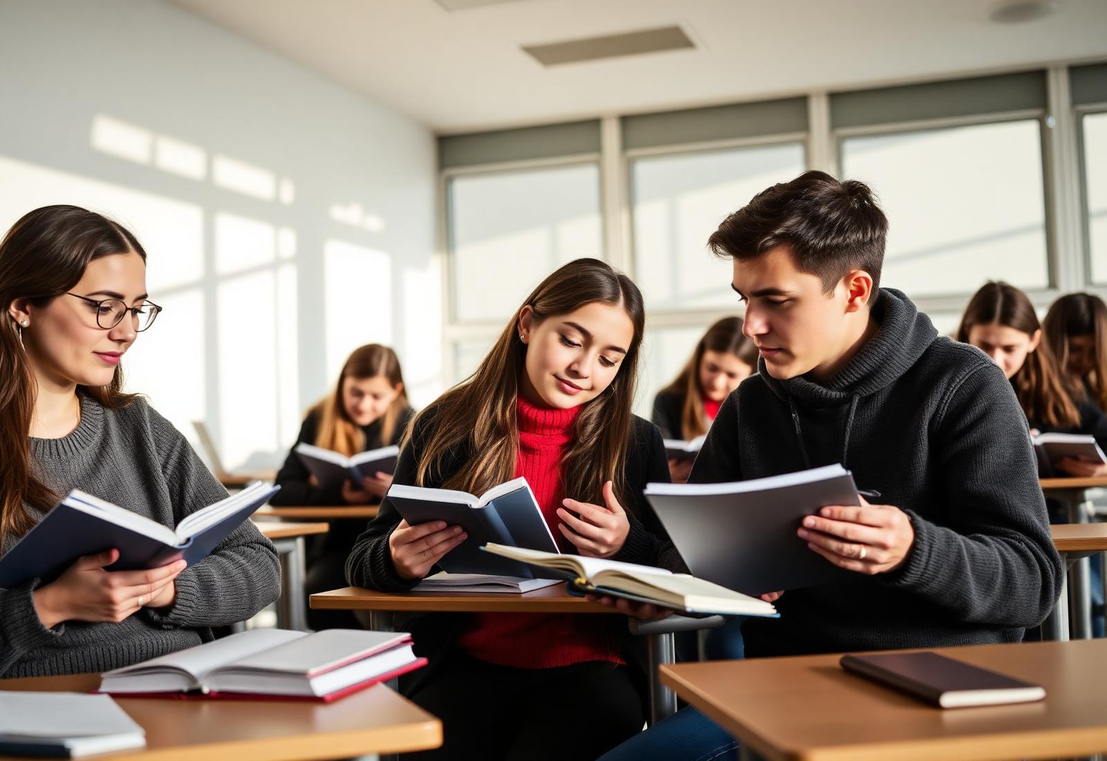 Atabey Kurs öğrencileri ders çalışırken